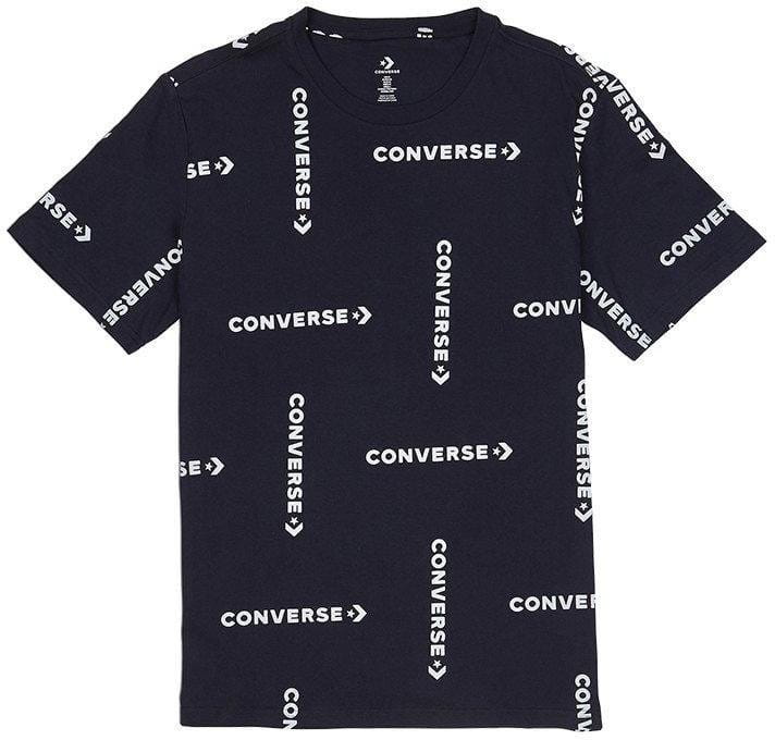converse grid wordmark print tee t-shirt