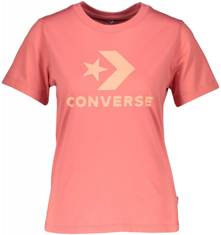 T-Shirt Converse Converse Star Chevron Damen T-Shirt Pink F664