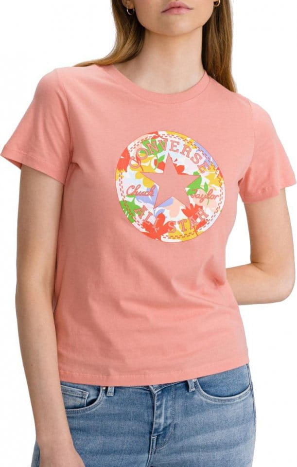 T-Shirt Converse Converse Flower Chuck Patch Damen T-Shirt F651