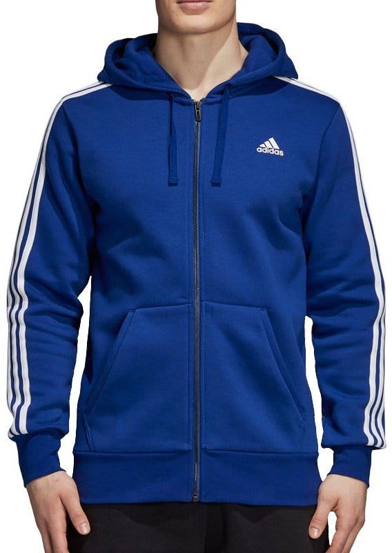 Hoodie adidas Sportswear Essentials 3-Stripes FZ Brushed Bluza