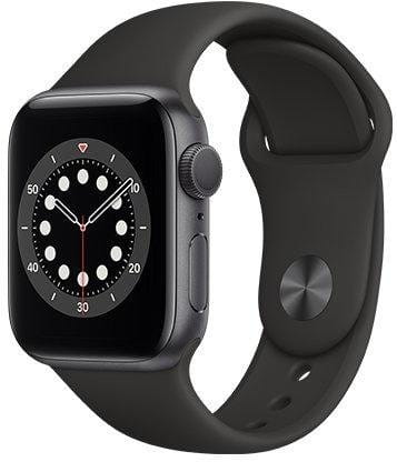 Uhren Apple Watch S6 GPS, 44mm Space Gray Aluminium Case with Black Sport Band - Regular