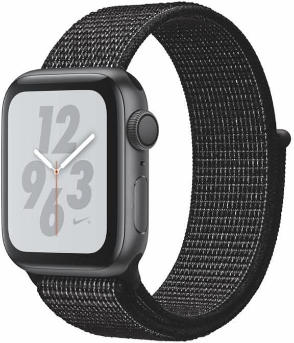 Uhren Apple Watch + Series 4 GPS, 40mm Space Grey Aluminium Case with Black Sport Loop